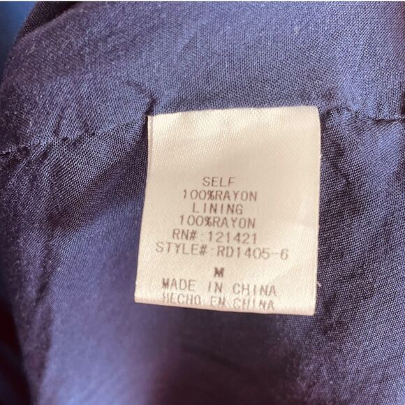 Ellison | Navy Ruffle Long Sleeve Mini Dress Size M | EUC - Picture 11 of 11